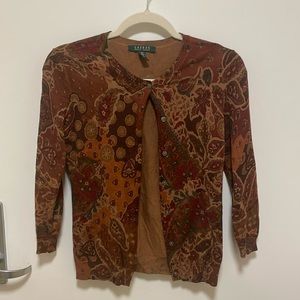 NWOT Lauren Ralph Lauren Cardigan Sweater Size SP